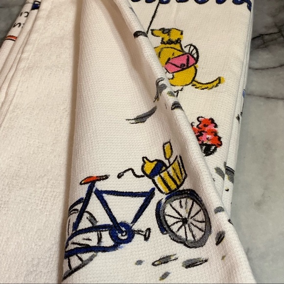 ENVOGUE Kitchen Towels Set of 2 French Illustrated - Dogs at Brunch - Picture 5 of 11